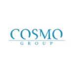 Cosmo Group logo in blue elegant text on a white background