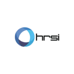 HRSI logo with a blue circular icon and modern lowercase text on a white background