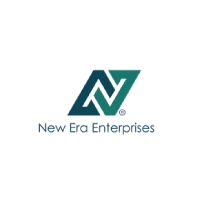 New Era Enterprises logo with teal triangular "N" icon on white background