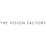 The Vision Factory minimalist black text logo on a white background
