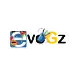 Evogz logo with a colorful pinwheel icon and playful multicolor text design