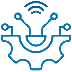 IT infrastructure icon representing connected systems, network management, and scalable enterprise infrastructure solutions.