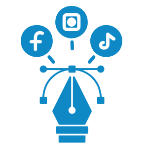 Digital & Creative icon featuring social media, design, and content creation representing digital marketing services.